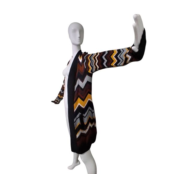 Missoni Target Women's size XL Chevron Long Grungecore Western Cardigan Sweater - Picture 3 of 12